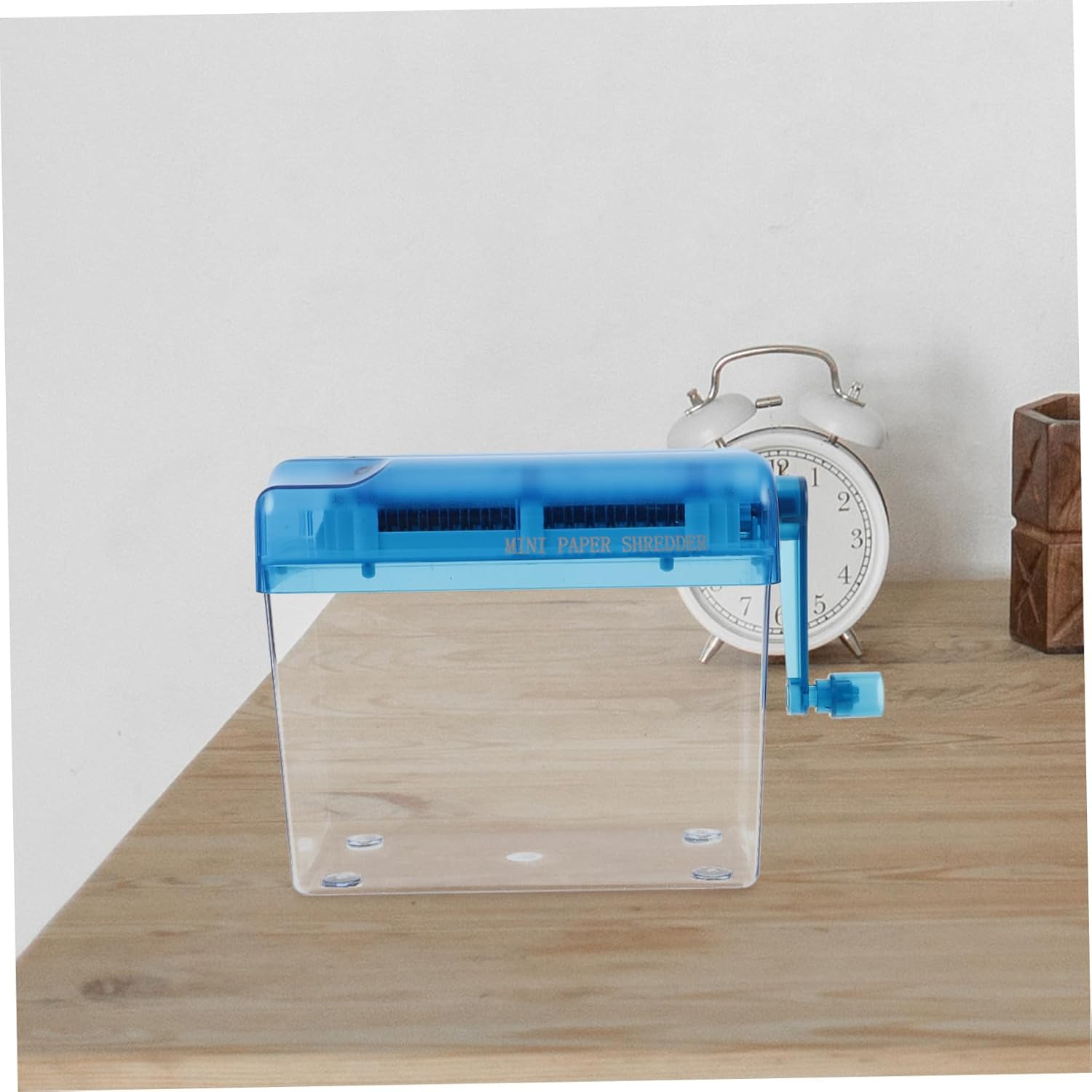 NUOBESTY Mini Manual Paper Shredder A6 Desktop Hand-Operated Office Paper Cutting Tool Compact Home Document Shredder for Personal Use