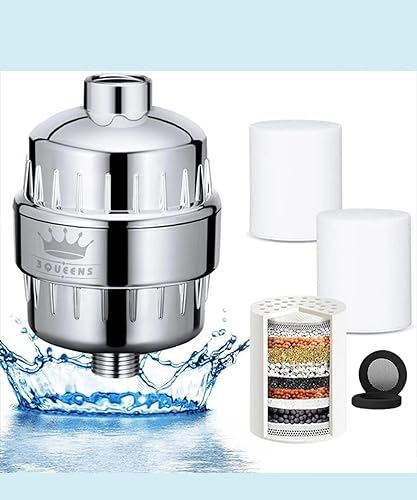 Miniatura 2 de Filtro de ducha de alto rendimiento para agua dura, sistema de filtración de 15 etapas, elimina el cloro, metales pesados e impurezas, mejora la