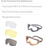 Uvex Stealth Safety Gants avec clair HydroShield Lentille anti-fog, corps gris & Bandeau néoprène (S3960HS)