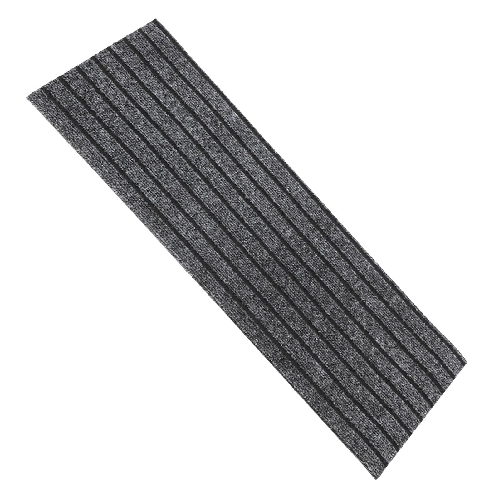 Tapis d'escalier antidérapant en polyester gris foncé premium - 8