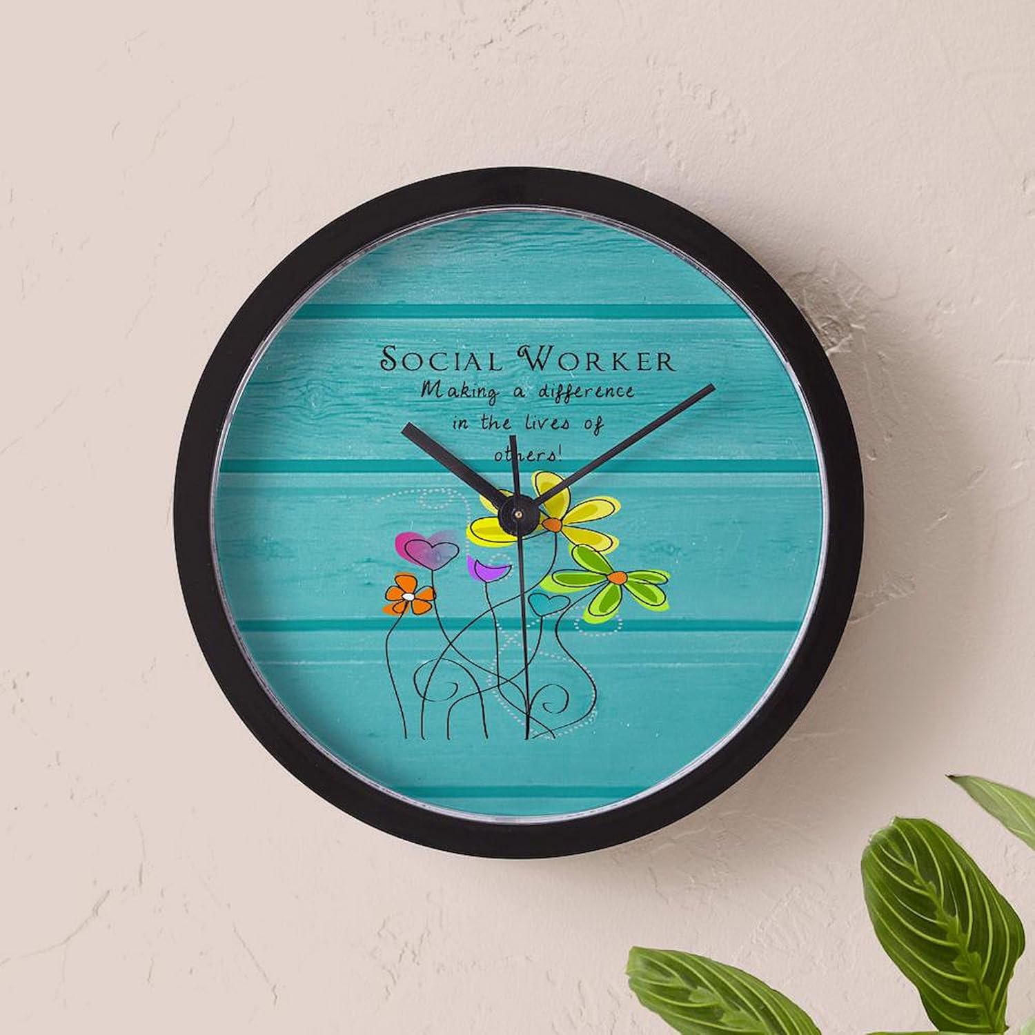 CafePress Social Worker 10" Wall Clock for Livingroom, Kitchen, or Office