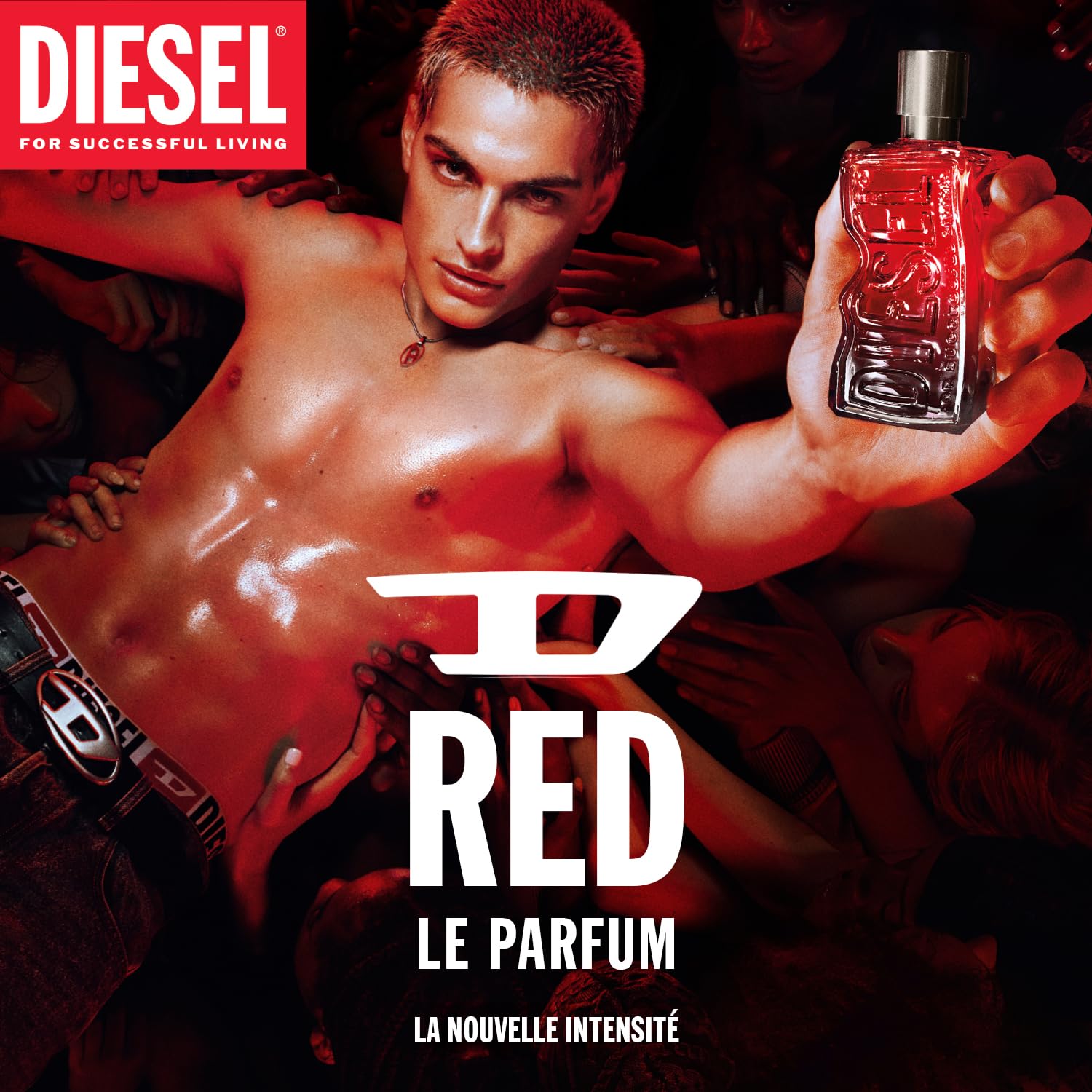 Diesel D Red Parfum, Parfum Pour Homme, Fougère Boisée, Intense et Envoûtant, Frais et Brûlant, Idée Cadeau Pour Lui