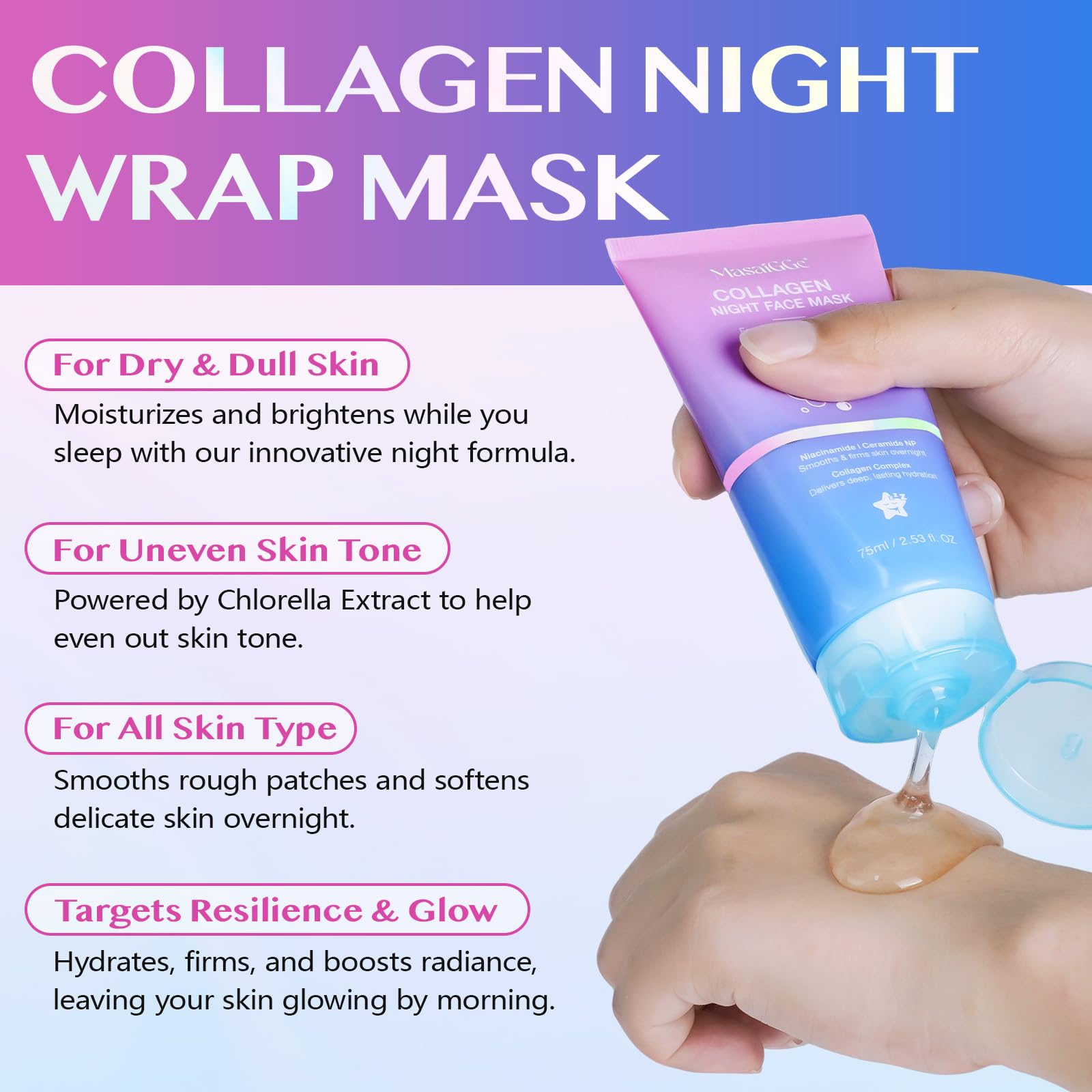 Collagen Night Wrapping Mask, 75 ml (Pack of 1) - Image 3