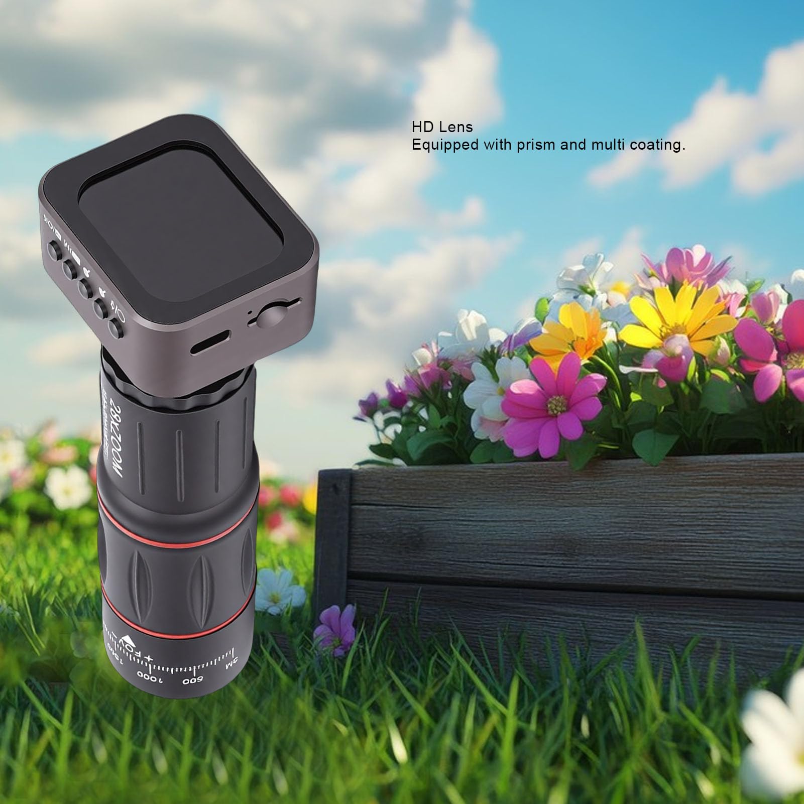 Tosuny Cámara Digital Monocular con Zoom de 18x y Pantalla Incorporada, Mini Cámara Compacta para Conciertos, Observación de Aves, Viajes y Aventuras Al Aire Libre