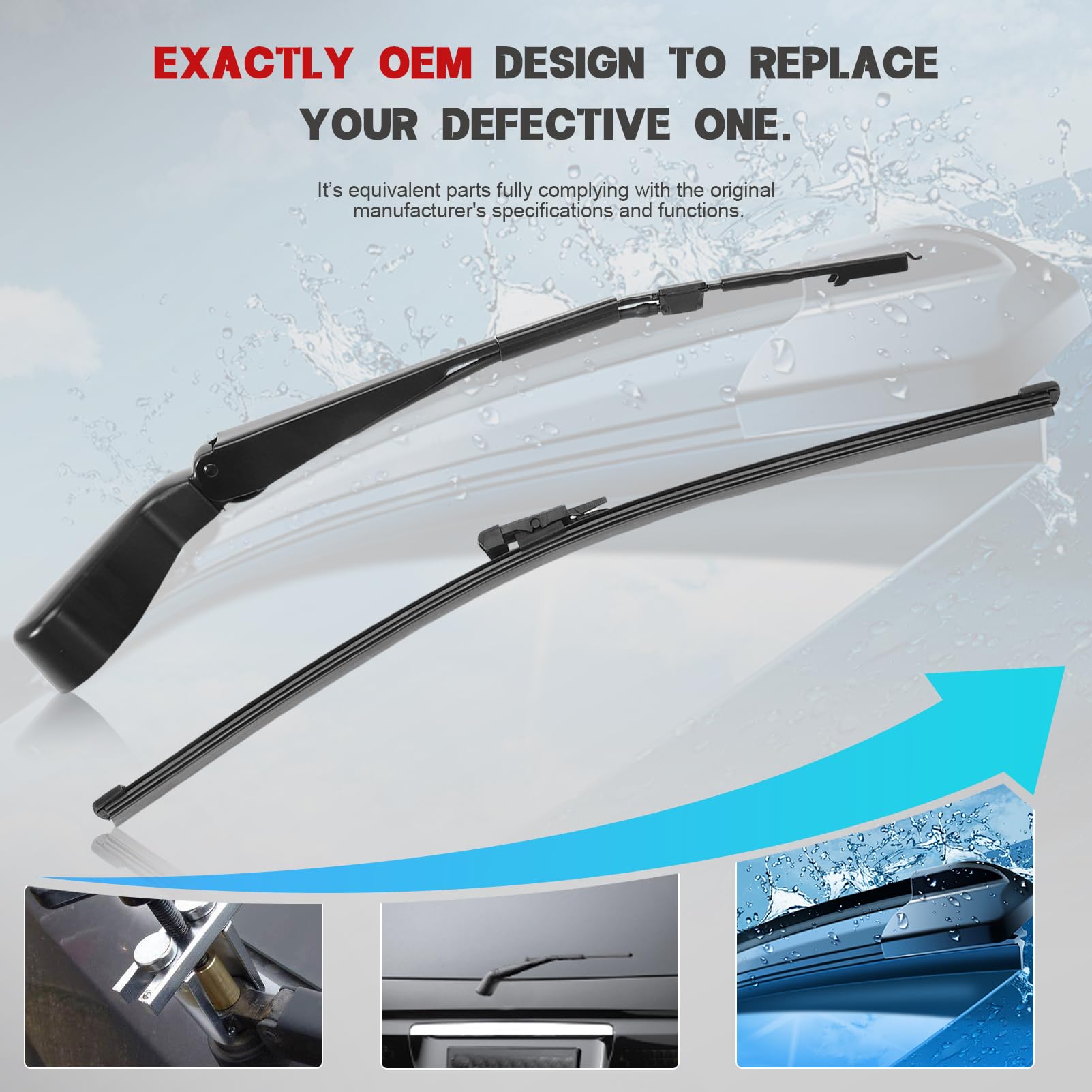 Brazo de limpiaparabrisas para Viano W639 Vito W639 a partir de 2003, limpiaparabrisas trasero A0018207344
