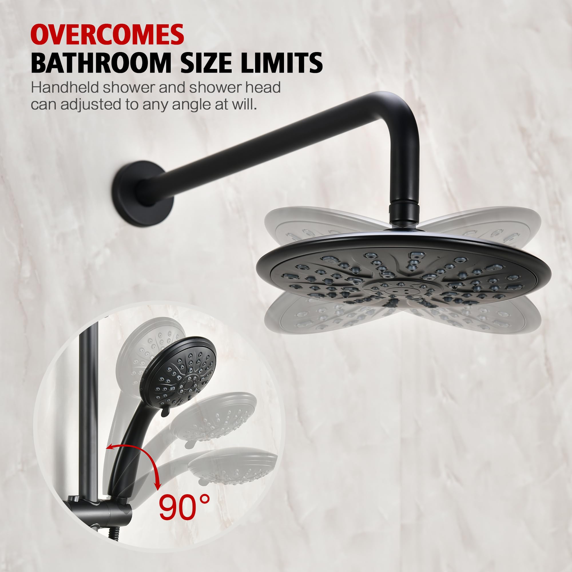 Sumerain Matte Black Shower System -5 Sumerain Matte Black Shower System -5