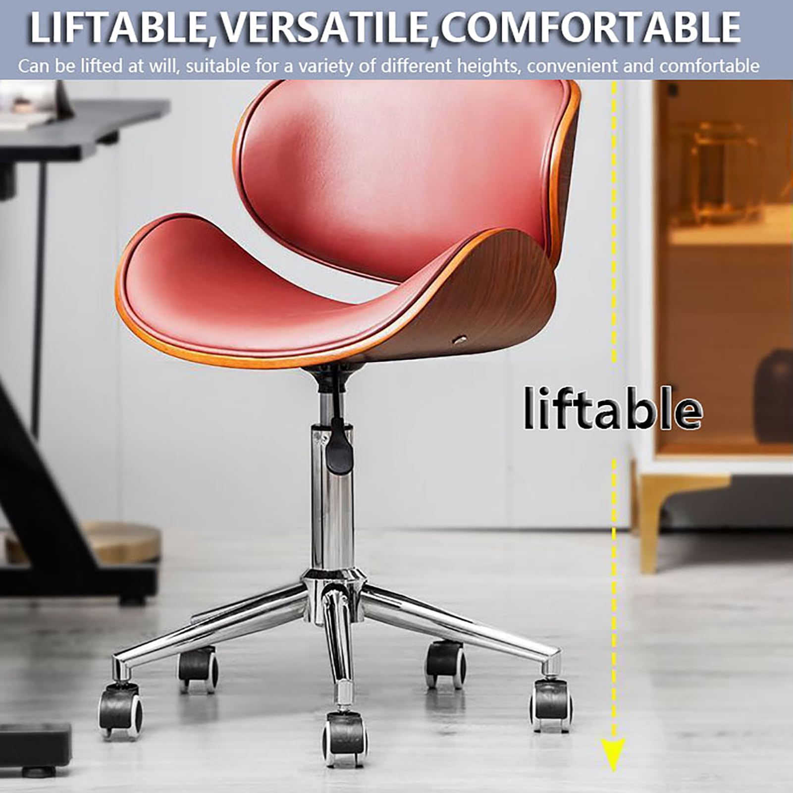 Sedia da ufficio ergonomica girevole con altezza regolabile e ruote a 360 gradi per ambienti di lavoro domestici e professionali