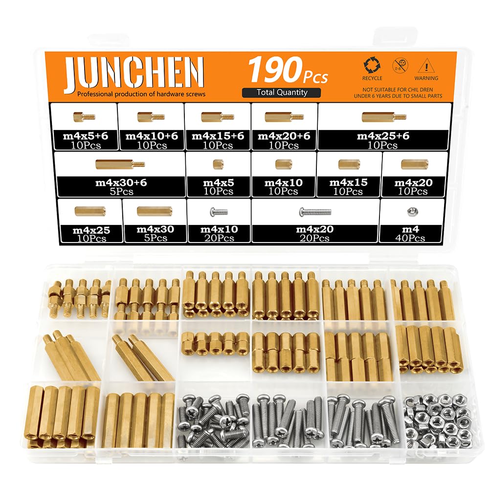 M4 Spacers & Standoffs Kit - 190pcs Brass Hardware -1