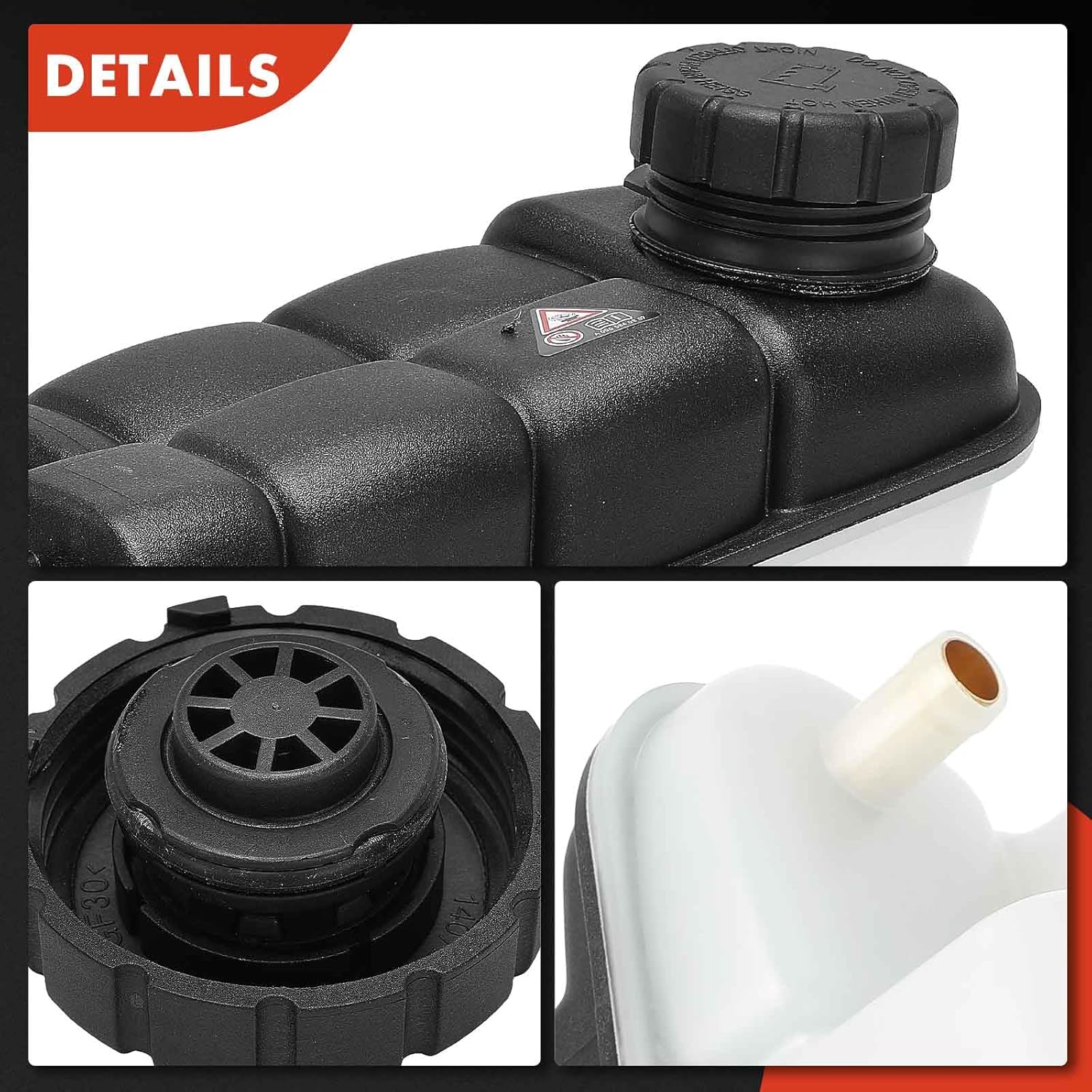 A-Premium Engine Coolant Overflow Recovery Reservoir Tank with Cap Compatible with Mercedes-Benz CL55 AMG 2003-2006, G55 AMG 2005-2011, S55 AMG 2003-2006, Replace# A2205000149, 2205000149