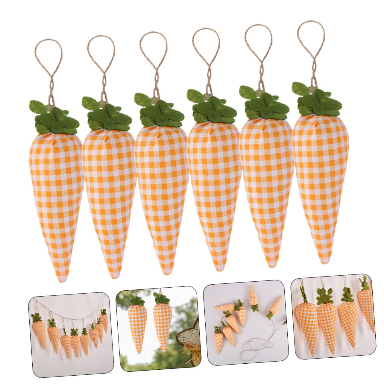 Zerodeko 5 Set Ornamento Di Carote Easter Decoration Ornamenti Casa Mini Carote Artificiali Ciondolo Carota Pasquale Ciondolo Pasquale Decorativo Ornamento Appeso Di Pasqua 6 Pezzi * 5