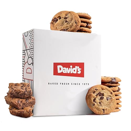 David's Cookies Galletas y brownies de chispas de chocolate sin gluten - Postres gourmet de panadería ideales para un delicioso regalo de comida