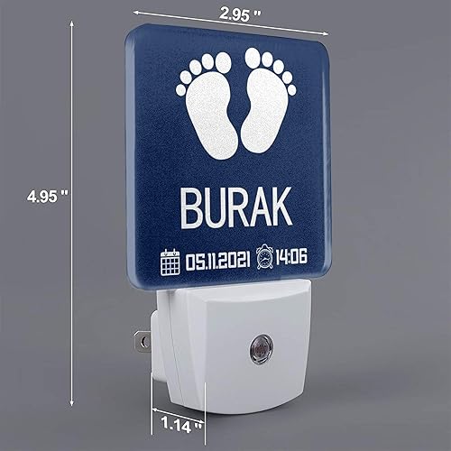 Miniatura 9 de Bokoran Luz nocturna personalizada con nombre para niños y niñas, lámpara de noche personalizada con texto de logotipo, luces nocturnas enchufables