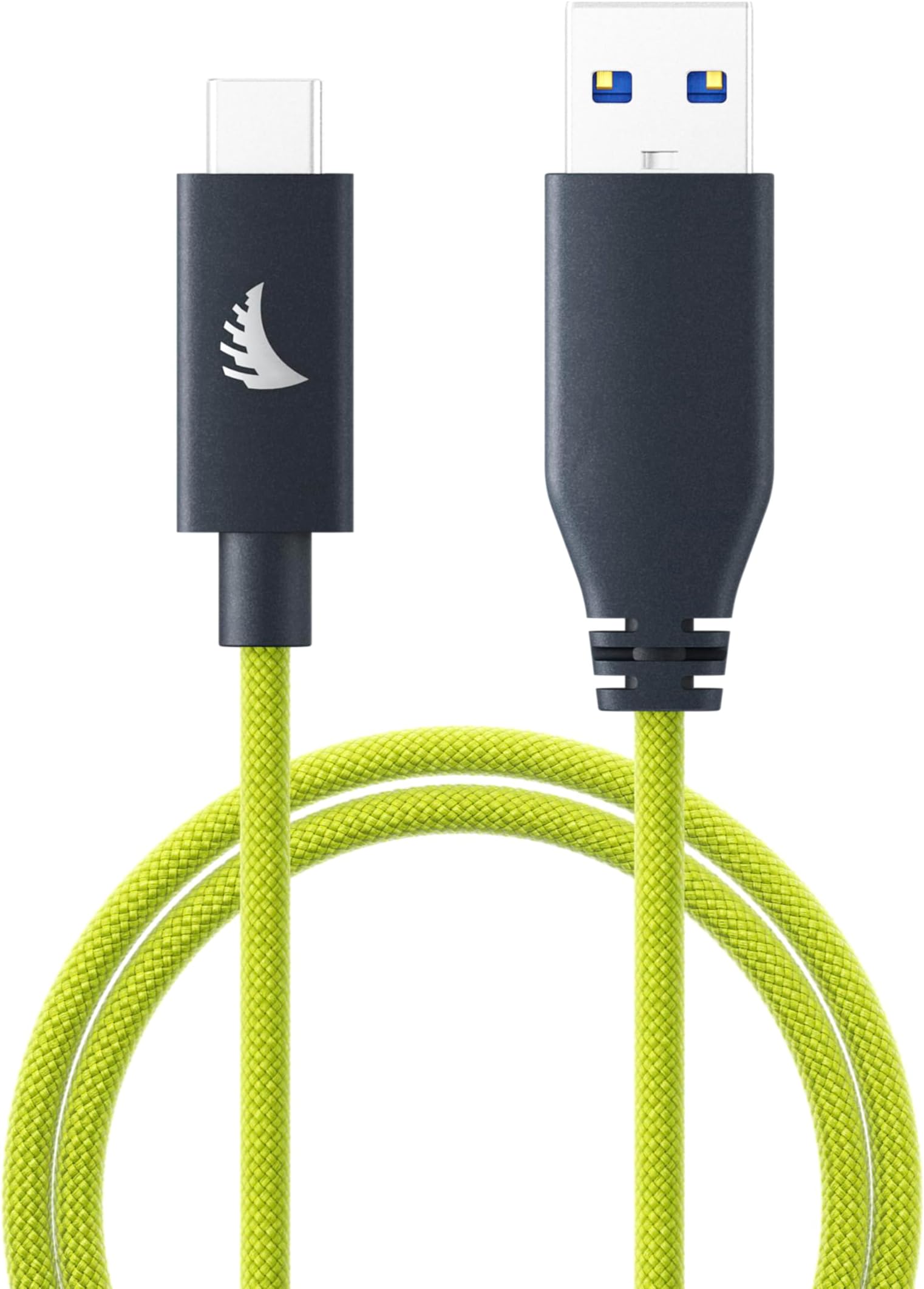 USB-A-to-C 3.2 Solid Flex Cable Lime - 32 cm - Full-Featured - for up to 10 Gb/s Data Transfer and Maximum Compatibility