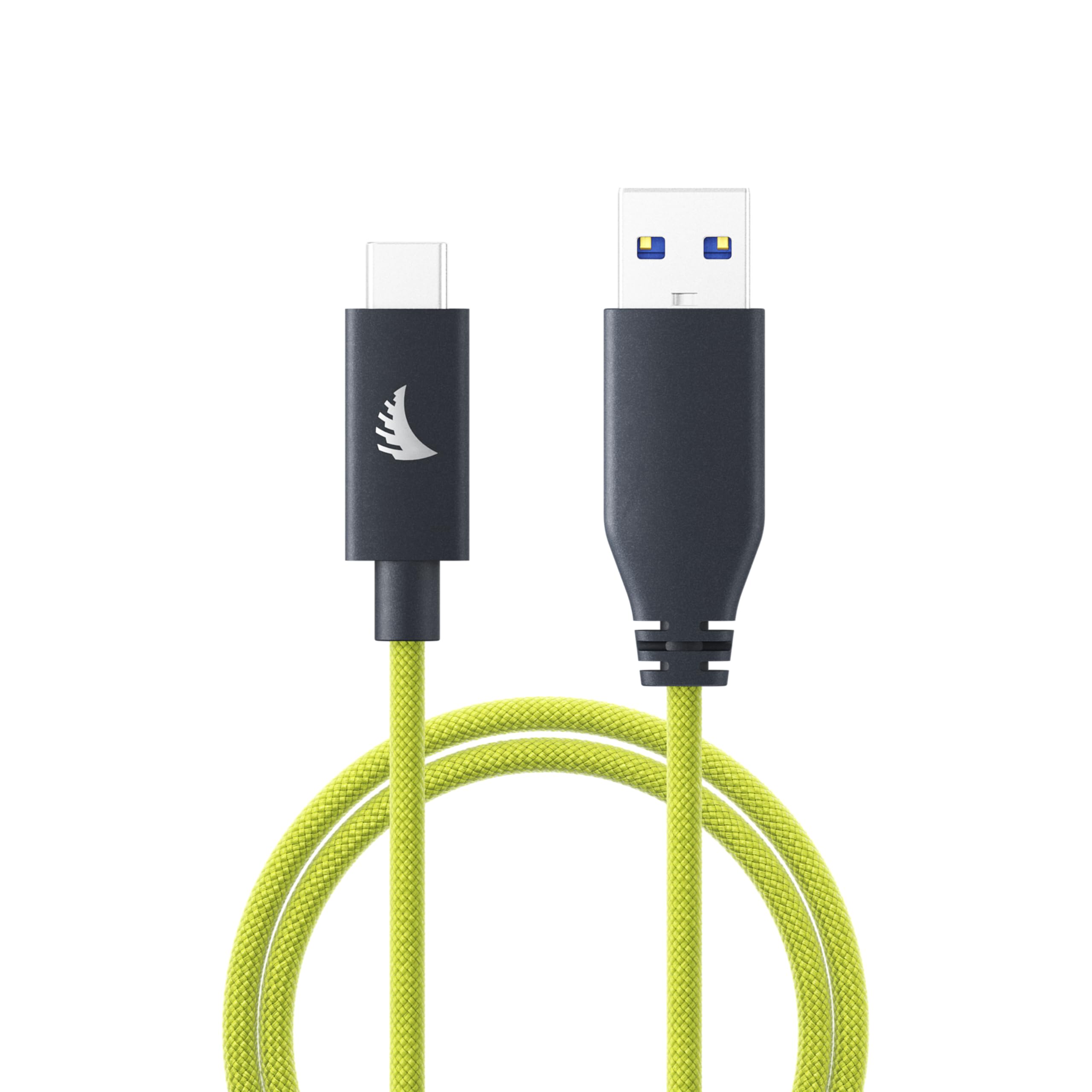 USB-A-to-C 3.2 Solid Flex Cable Lime - 32 cm - Full-Featured - for up to 10 Gb/s Data Transfer and Maximum Compatibility