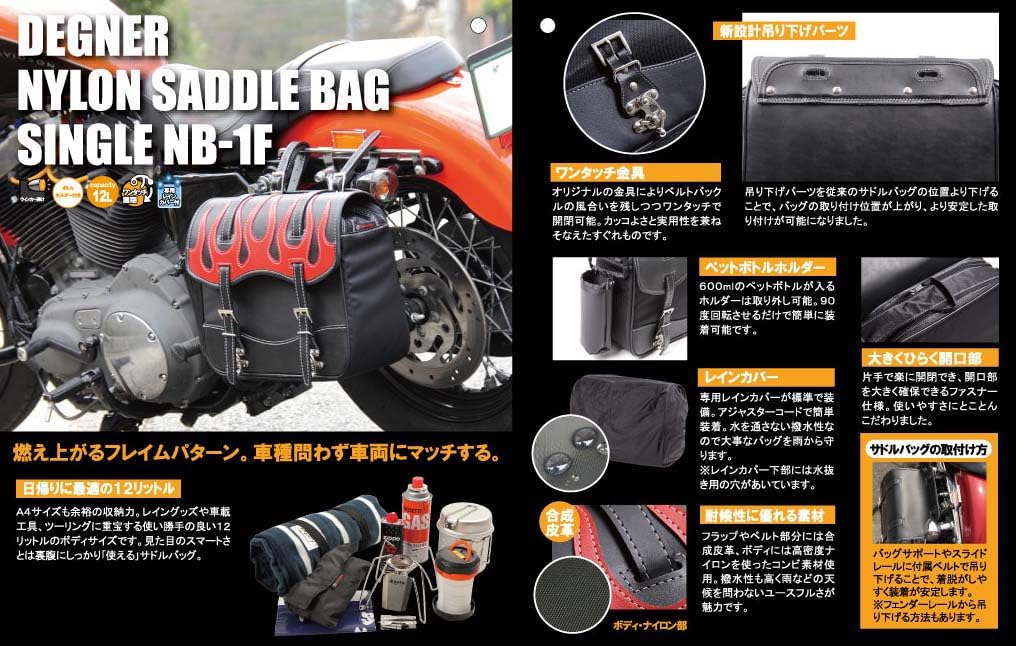 Amazon | デグナー(DEGNER) ナイロンサドルバッグボトルホルダー付