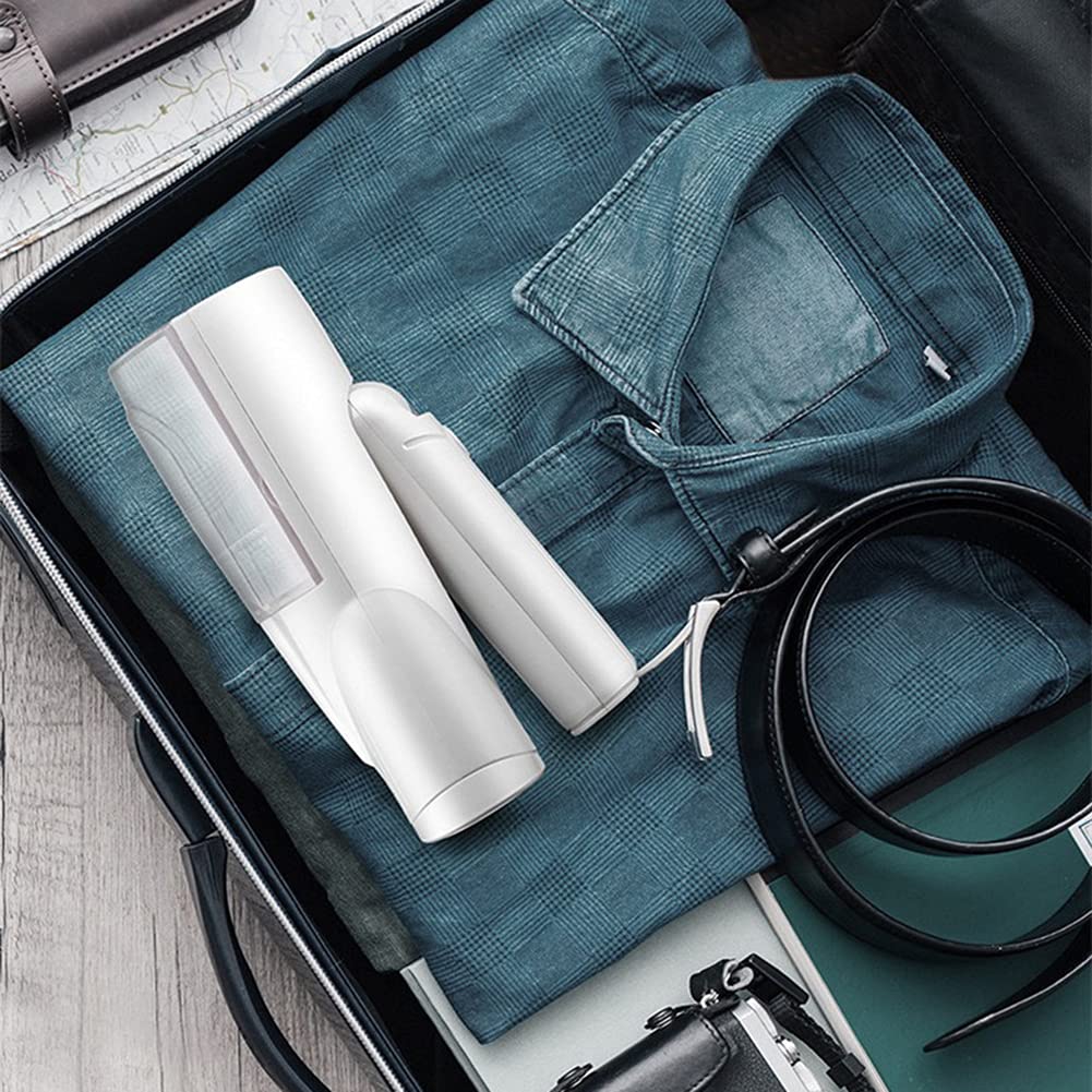 Vaporizzatore da Viaggio Portatile per Vestiti, Mini vaporizzatori Pieghevoli, Stiratura a Vapore Portatile, rimozione delle Rughe per Tutti i Tessuti, Riscaldamento rapido 25 Secondi
