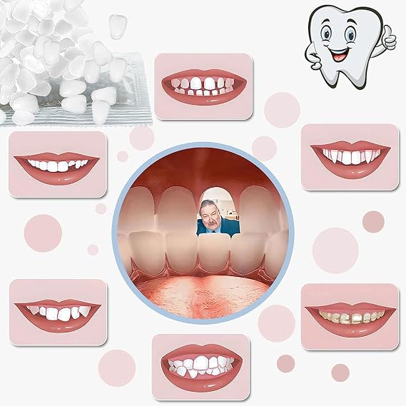 Provisional Tooth Repair Kit-Thermal Fitting Beads Granules and Fake Teeth for Provisional Fixing Missing and Broken Tooth (Teeth - Piece White)