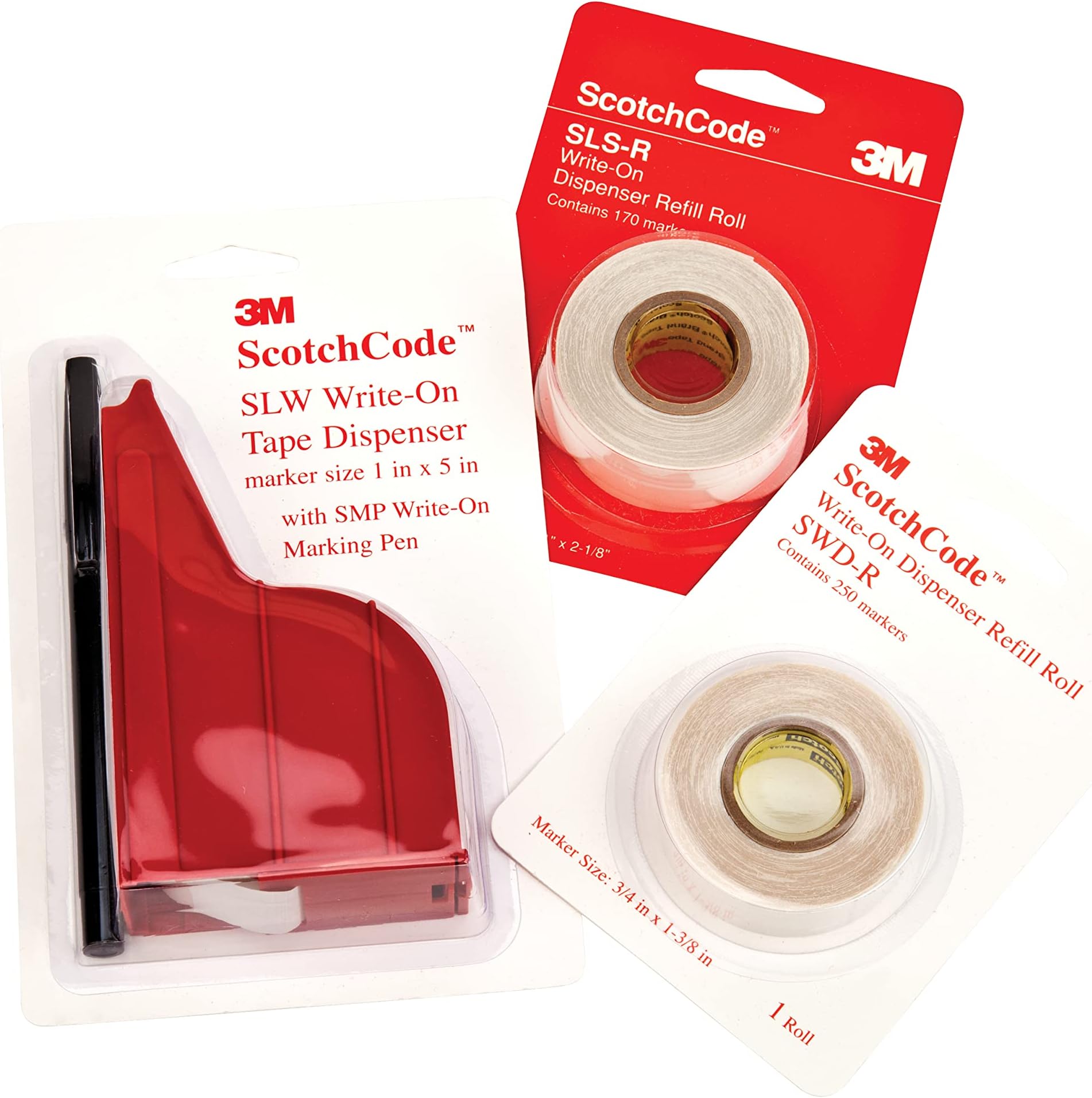 3M ScotchCode Wire Marker Tape Refill Roll SLS-R, 1 in. x 2.125 in