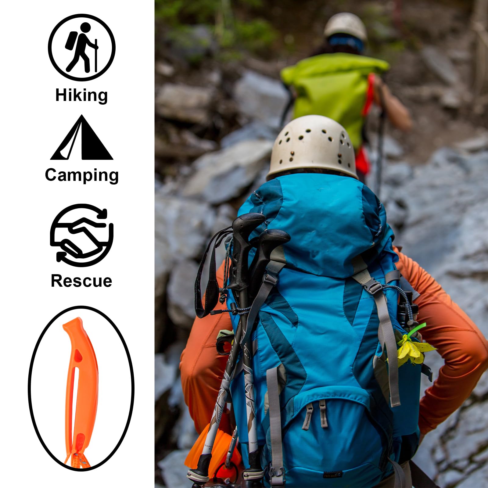 GOGO Notfallpfeifen mit reflektierendem Umhängeband, Sicherheitspfeife für Outdoor-Segeln, Wandern, Bootfahren, 25 Stück