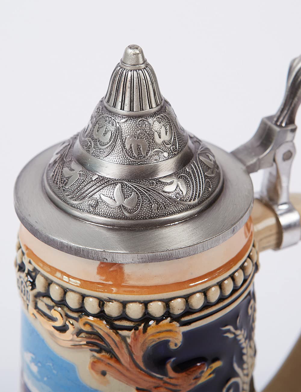 Bierkrug Mit Deckel Deutscher Bierseidel Steinkrug Oktoberfest Trinkbecher Bayern Geschenk Für Männer Vater Bierliebhaber Keramik 700ml