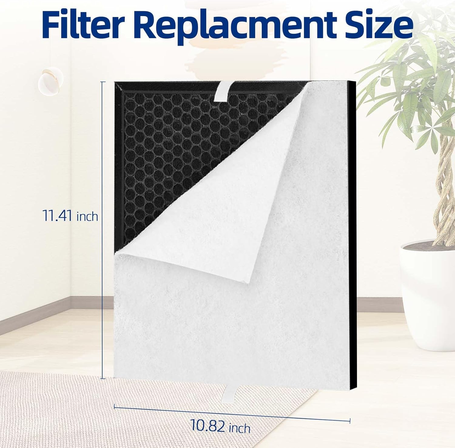 PR1 Air Filter Replacement for MOOKA PR1 Air Purifier, 1 Pack High Efficiency Air Filter with Activated Carbon Filter + 3 Pack Pre-Filters - Image 5