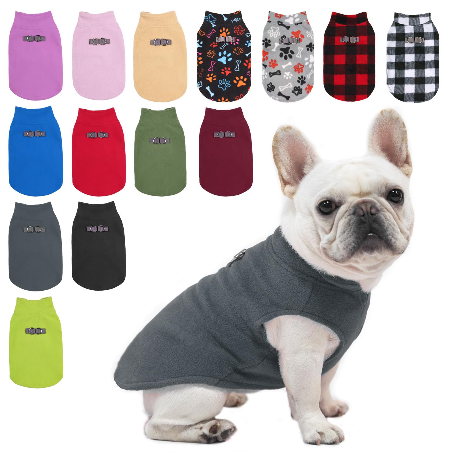 BEAUTYZOO Dog Fleece Vest Sweater Winter Jacket for Small and Medium Dogs with D-Ring Leash Cold Weather Coat Hoodie for XS S M Dogs Boy or Girls โ image 1