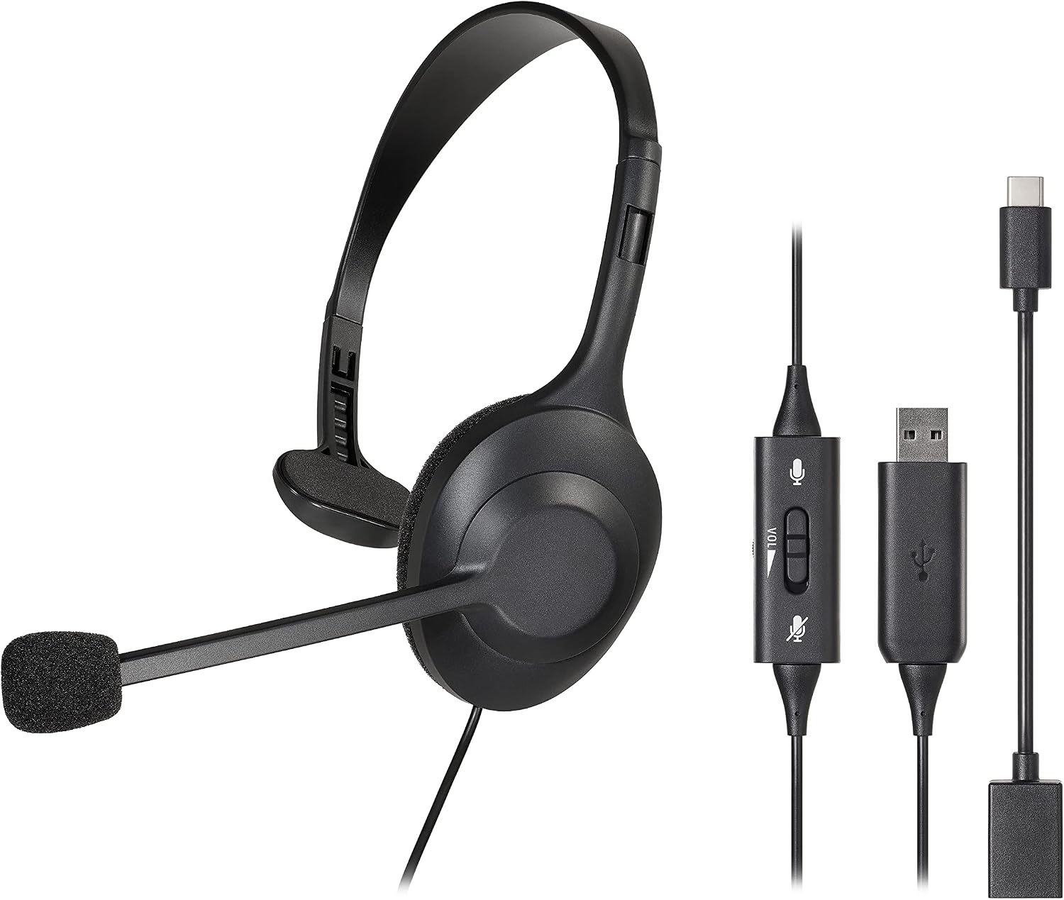 Audio-Technica ATH-101USB Single-Ear USB Headset, цвет: Чёрный — фото 6
