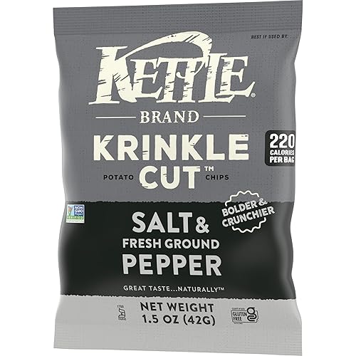 Vista 310 de Kettle Brand Papas fritas, papas fritas con ajo y parmesano, 7.5 onzas (paquete de 12)