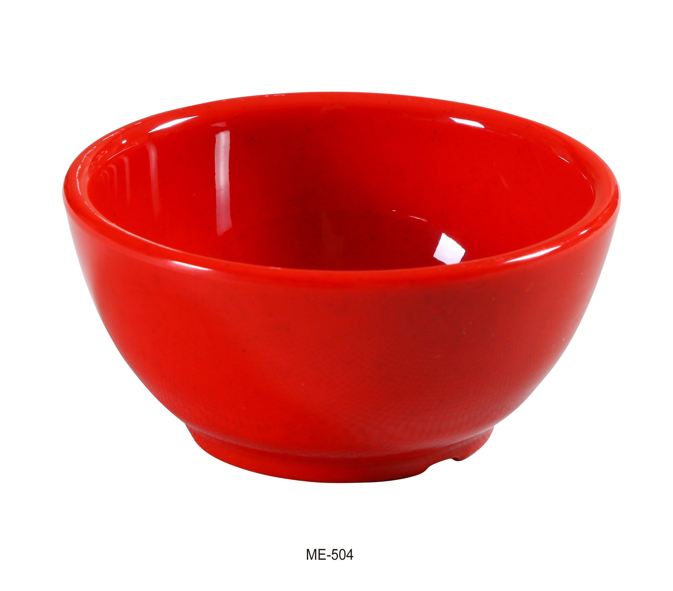 Mexico Collection RED Speckled Melamine Bowl 10 Oz 4 1/2" BOX of by Yanco – 10.0 ounces, Melamine, red speckled, Pack of 48, Model ME-504