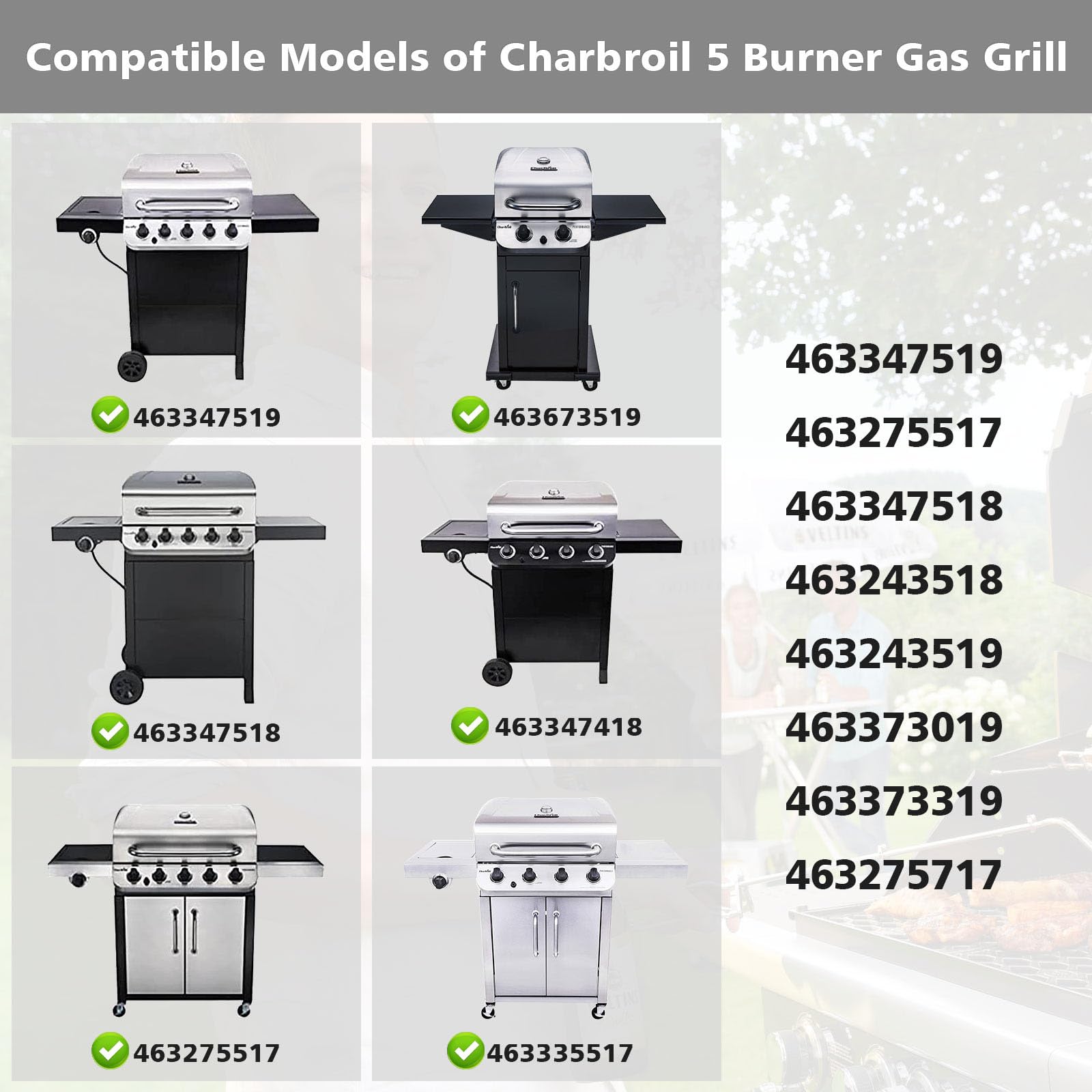 Burner Gas Charbroil 463347519 Propane Grill Burner Grill Parts Kit