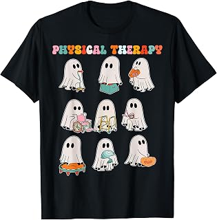 Funny Halloween Ghost Physical Therapy Pt Physical Therapist T-Shirt