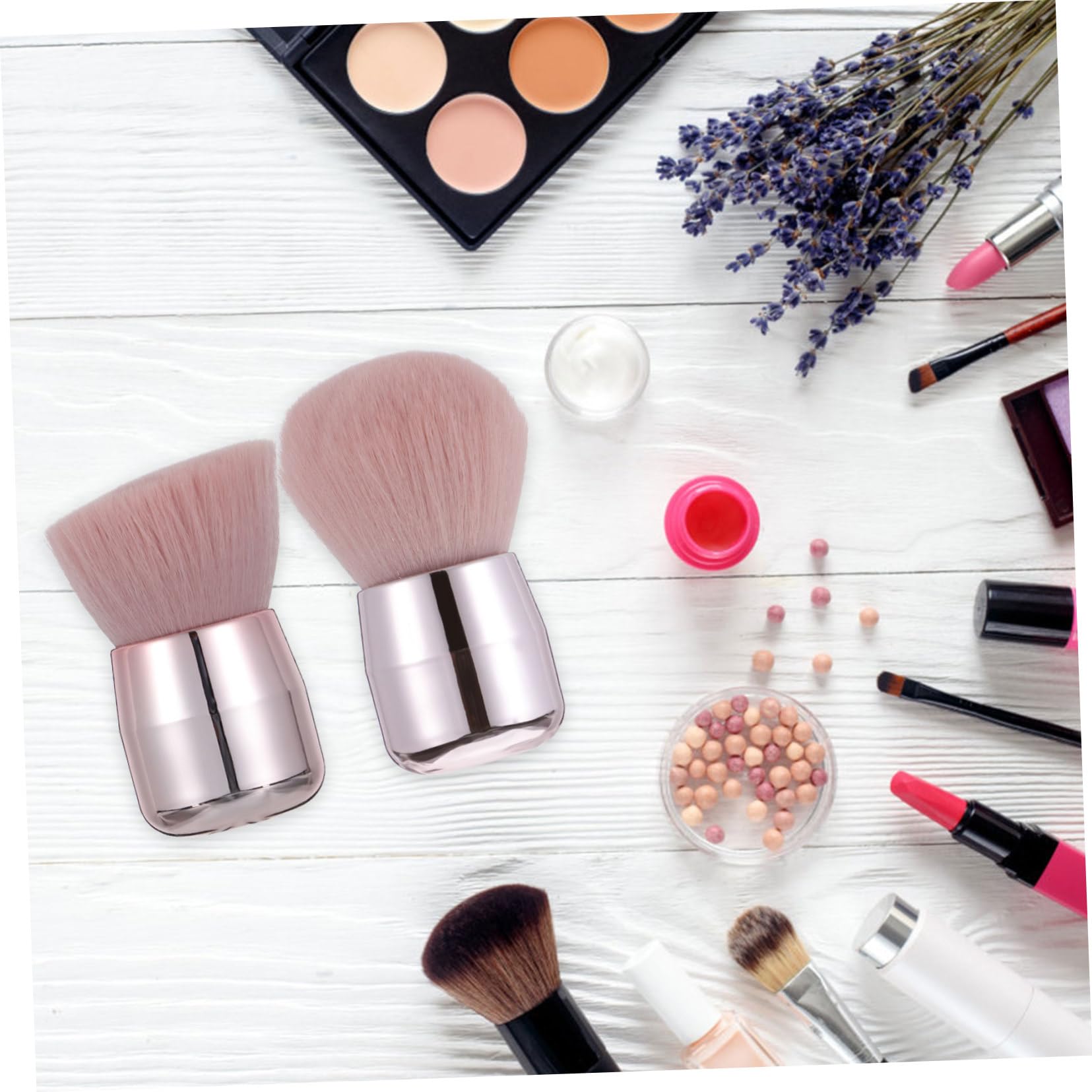MAGICLULU 3er-set Make-up-pinsel-set Pilzform Foundation-pinsel Weiche Kunstfaser Bequemer Griff Tragbar Für Unterwegs 2 Stück X 3