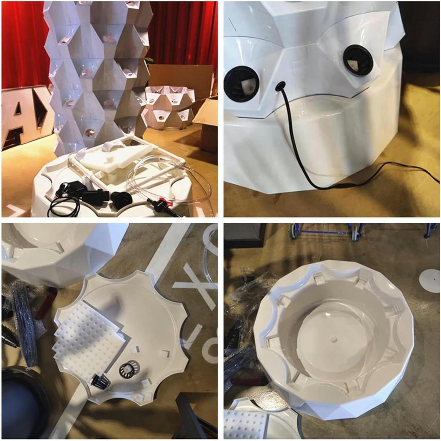 FLTRGO Hydroponic Grow Kit, Hydroponics Growing System Smart Hydroponics Vertical Garden Grow Kit Pineapple Tower Indoor Outdoor for Planting Herb Vegetables Fruits,Hydroponic Growing Ki, Bianco