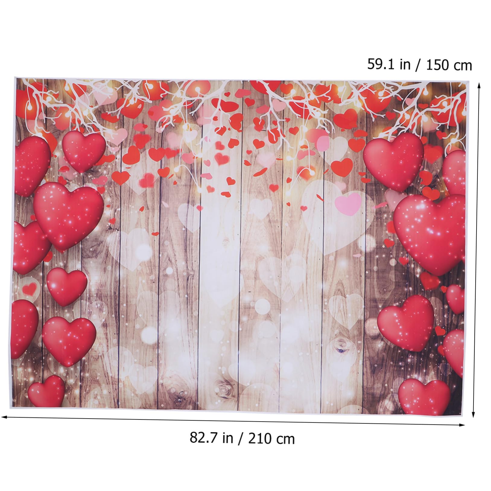 POPETPOP Sfondo Fotografico Per Legno Con Cuore Decorazione Versatile Per Eventi Casa e Foto Studio Materiale Durevole e Creativo Per Ogni Occasione