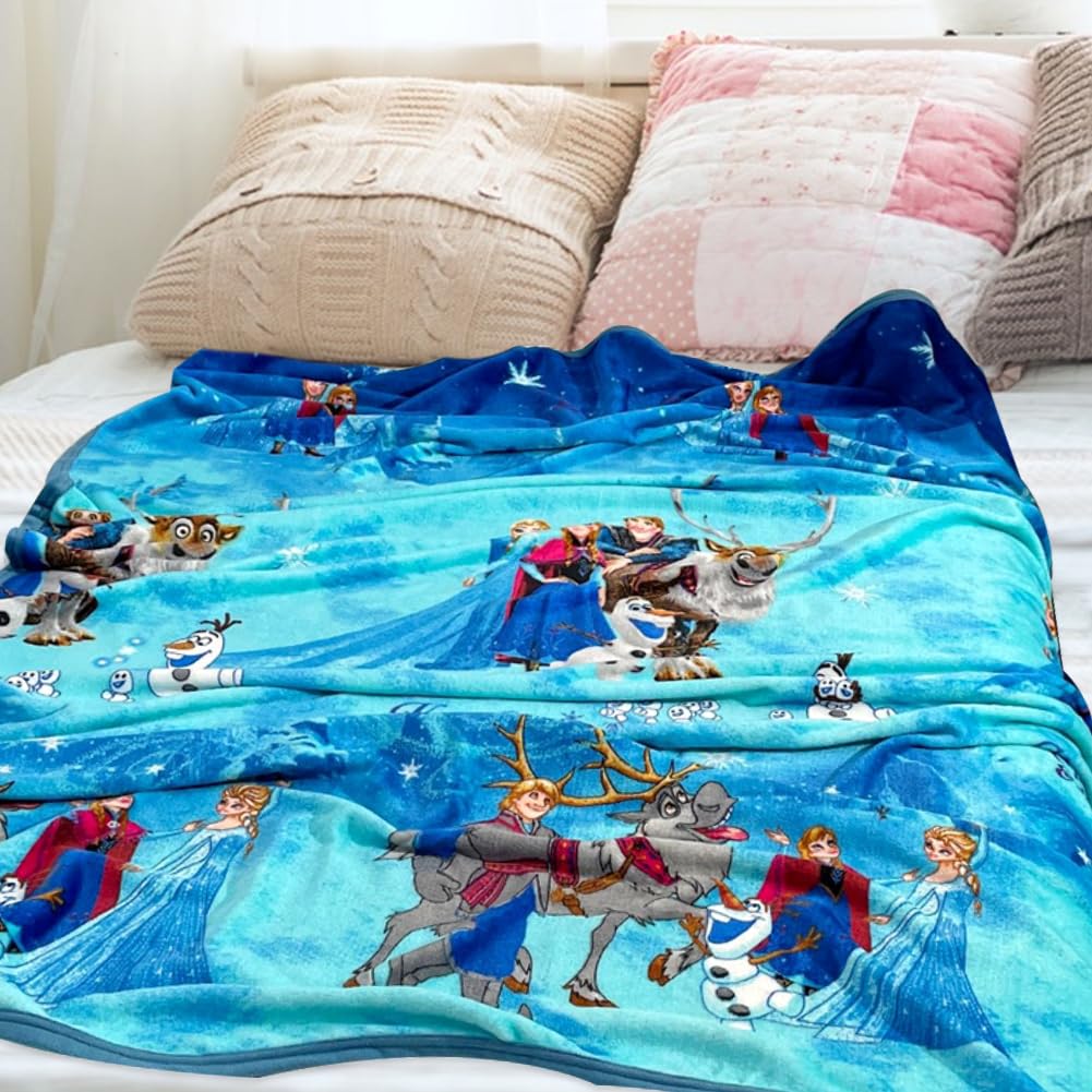MIFKLMV Froze Manta de Franela, Manta para niños, Manta de Dibujos Animados Manta de Estar, sofá Manta tirando de la Manta, Manta de Felpa Gruesa 200×150 Cm