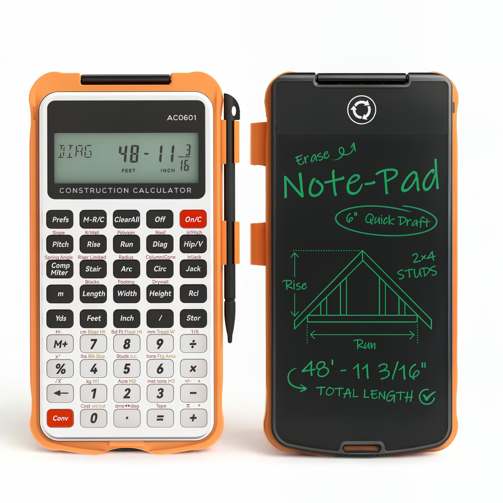 Construction Calculator with Writing Tablet - ROKFIX -9