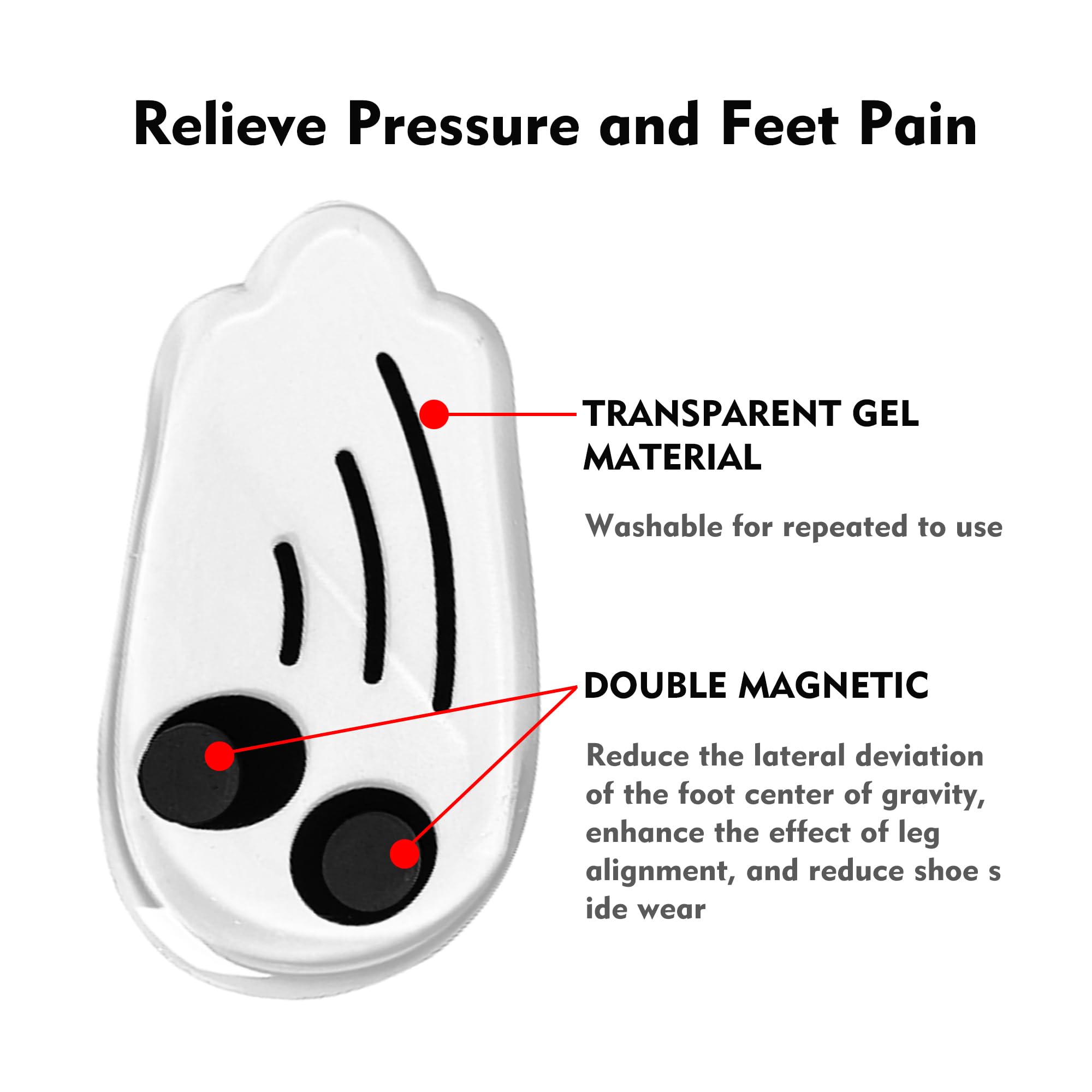 Snapklik.com : Ilovfeot 1 Pairs Magnetic Medial Lateral Supination ...