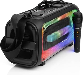 Caixa de Som Bluetooth 400w Rms Amplificada Iluminação Led RGB Som Potente Tws Com Microfone P10 Karaokê Mp3 Rádio Fm Conexão P2 Auxiliar Usb Tipo C Cartão MicroSD