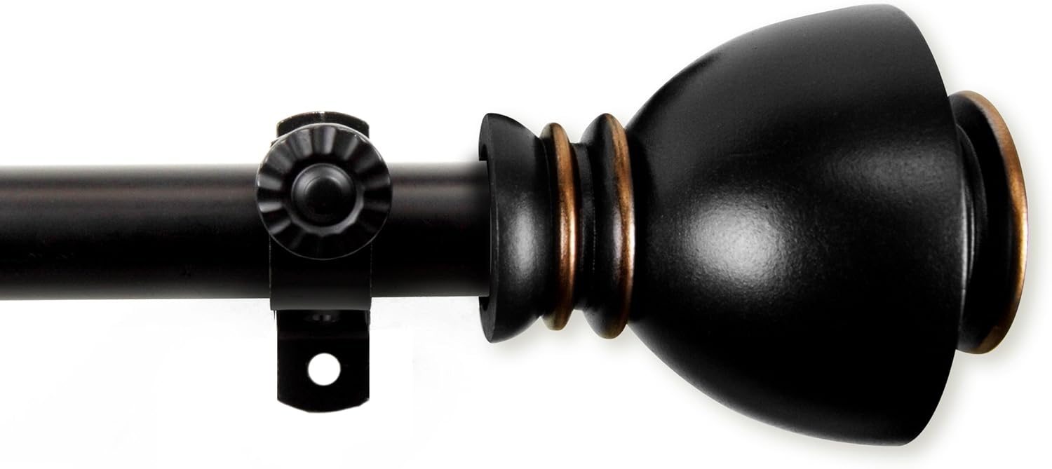 A&F Rod Decor - Stream Curtain Rod 28-48 inch - Satin Nickel