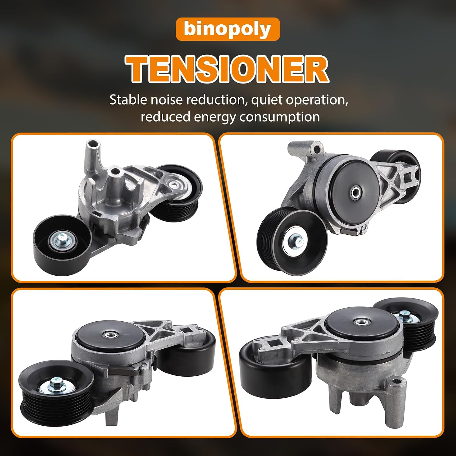binopoly 38257 Drive Belt Tensioner Assembly With Pulley For 03-11 Ford Excursion/Super Duty Pickup/E450/F450/F550/LCF International CF500 Workhorse P Series Chassis/W42 Chassis OE# 419-001 89313 BT70