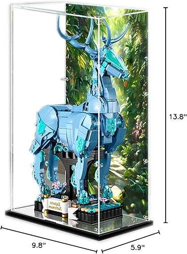 Miniatura 9 de Vitrina acrílica para Lego Harry Potter Expecto Patronum 76414 - Escaparate, protege y decora tu modelo con almacenamiento a prueba de polvo (fondo