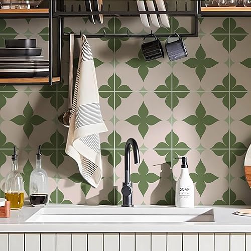 Miniatura 3 de 10 azulejos de despegar y pegar, impermeables, para salpicaduras de cocina, azulejos de PVC, autoadhesivos, azulejos nórdicos de pared, azulejos de