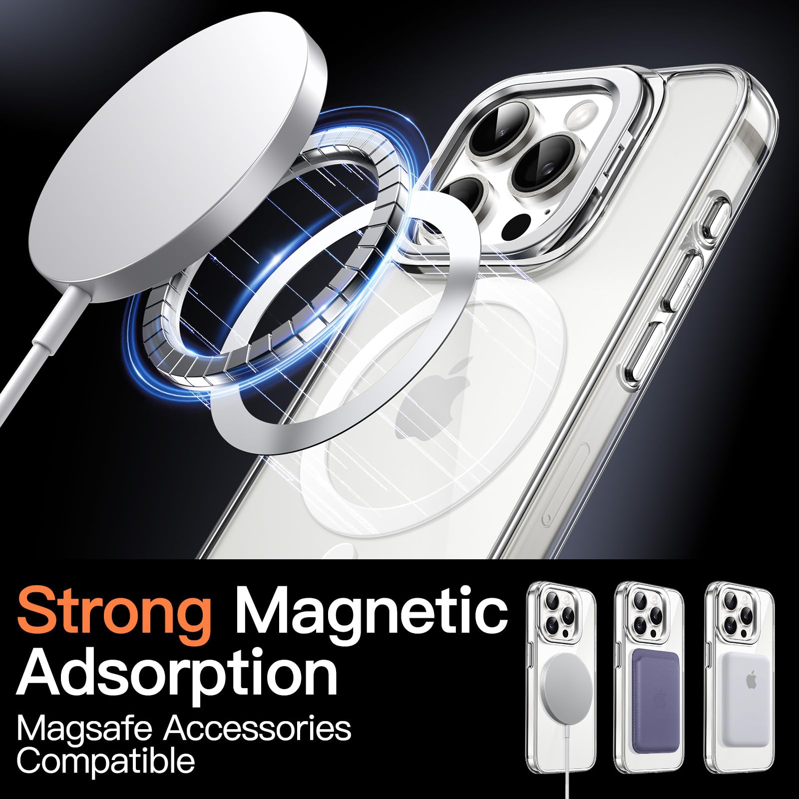 ⭐︎フレームレス iPhone15Pro用ケース Magsafeキックスタンド付 Amazon.co.jp: JETech iPhone 15 Pro 6.1インチ 用 キックスタンド