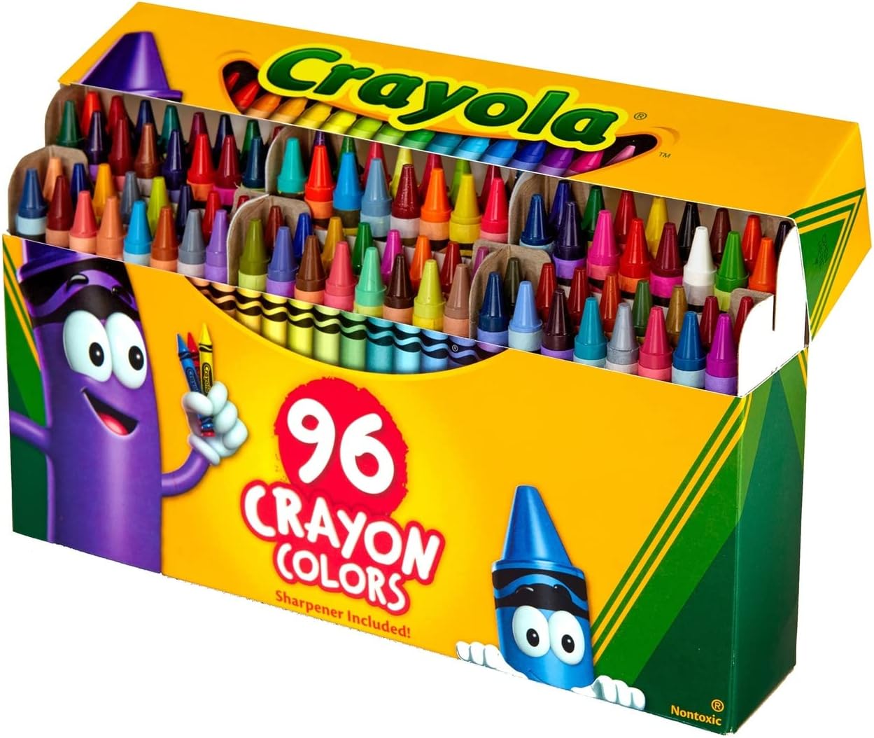 Classic Color Crayons in Flip-Top Pack with Sharpener, 96 Colors : Arts, Crafts & Sewing