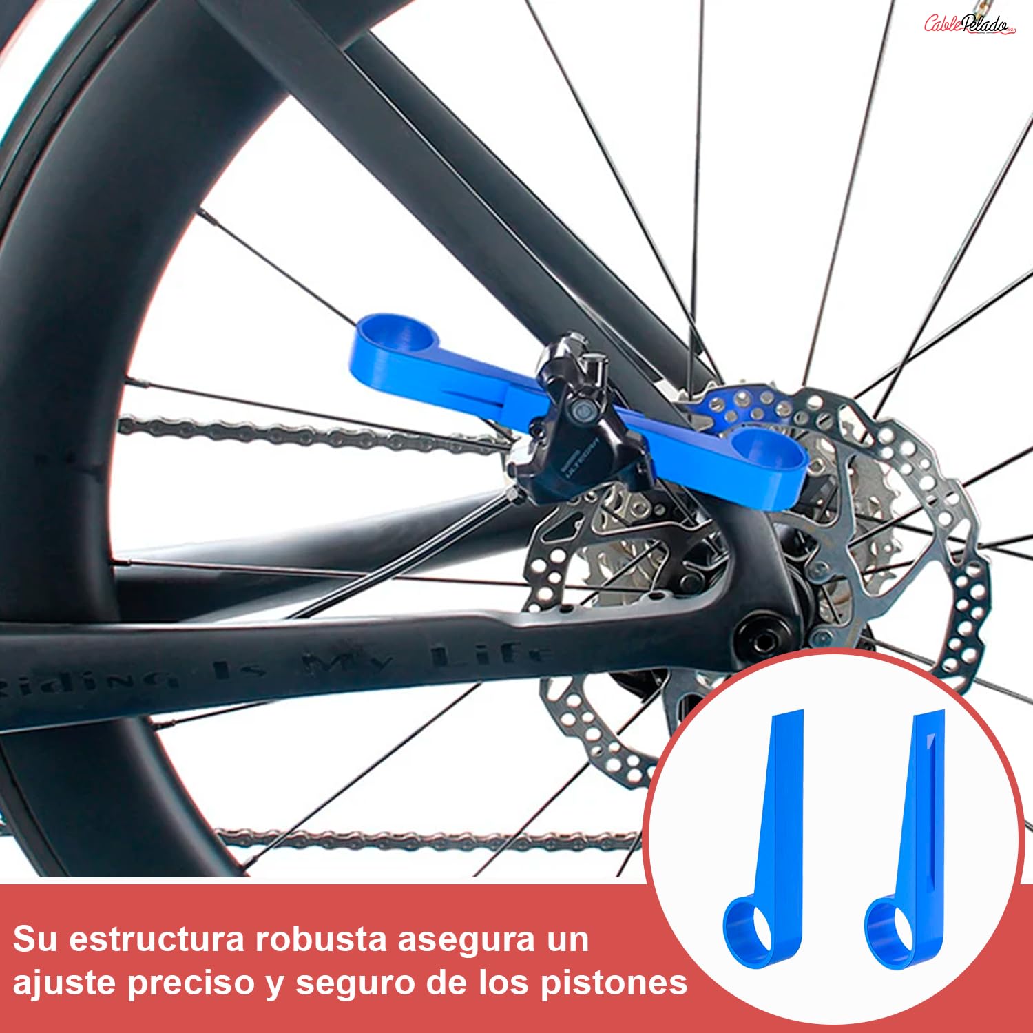 CABLEPELADO - Strumento a pressione a pistone per freno a disco idraulico per bicicletta | Separatore di pastiglie professionale | Utile per la manutenzione e lo spurgo dei freni MTB e strada