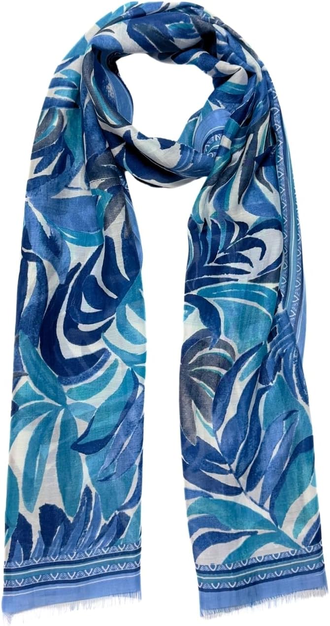 Humble Hilo Vector Art Fashion Scarf or Shawl Vibrant Colorful Patterned Lightweight Neckwear or Wrap for Women