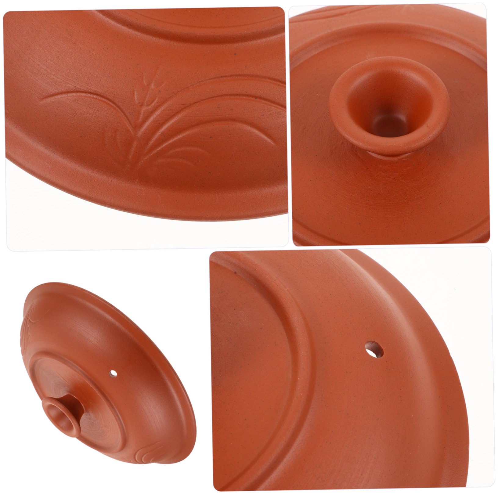 Sosoport Coperchio con Foro di Ventilazione Facile da Conservare Stili multipli in Ceramica Marrone per Casseruola da 4.5 a 6 Litri Stili multipli per Cucina e Hotel