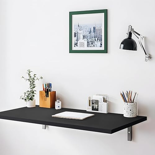 Miniatura 333 de Kaboon Mesa universal de 45.67 x 23.62 pulgadas, escritorio sólido de una pieza, encimera de melamina reversible, escritorios dobles, escritorio en