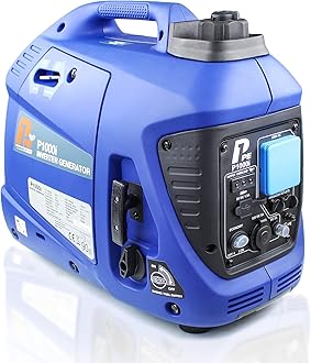 – P1 P1000i Petrol Generator for Portable Power. 1000W Powered by Hyundai. Ultra Quiet 4 Stroke Lightweight Suitcase Inverter. Pure Sine Wave. 2 Year Warranty, Blue