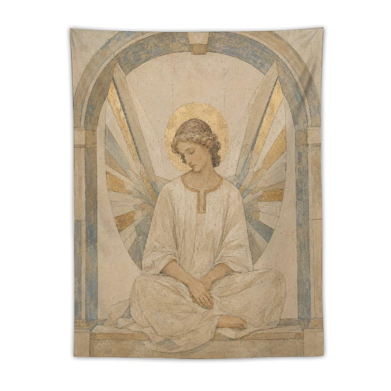 H3B8U2Y5 Archangel Gabriel Wall Tapestry, Surrealist Style, College Dorm
